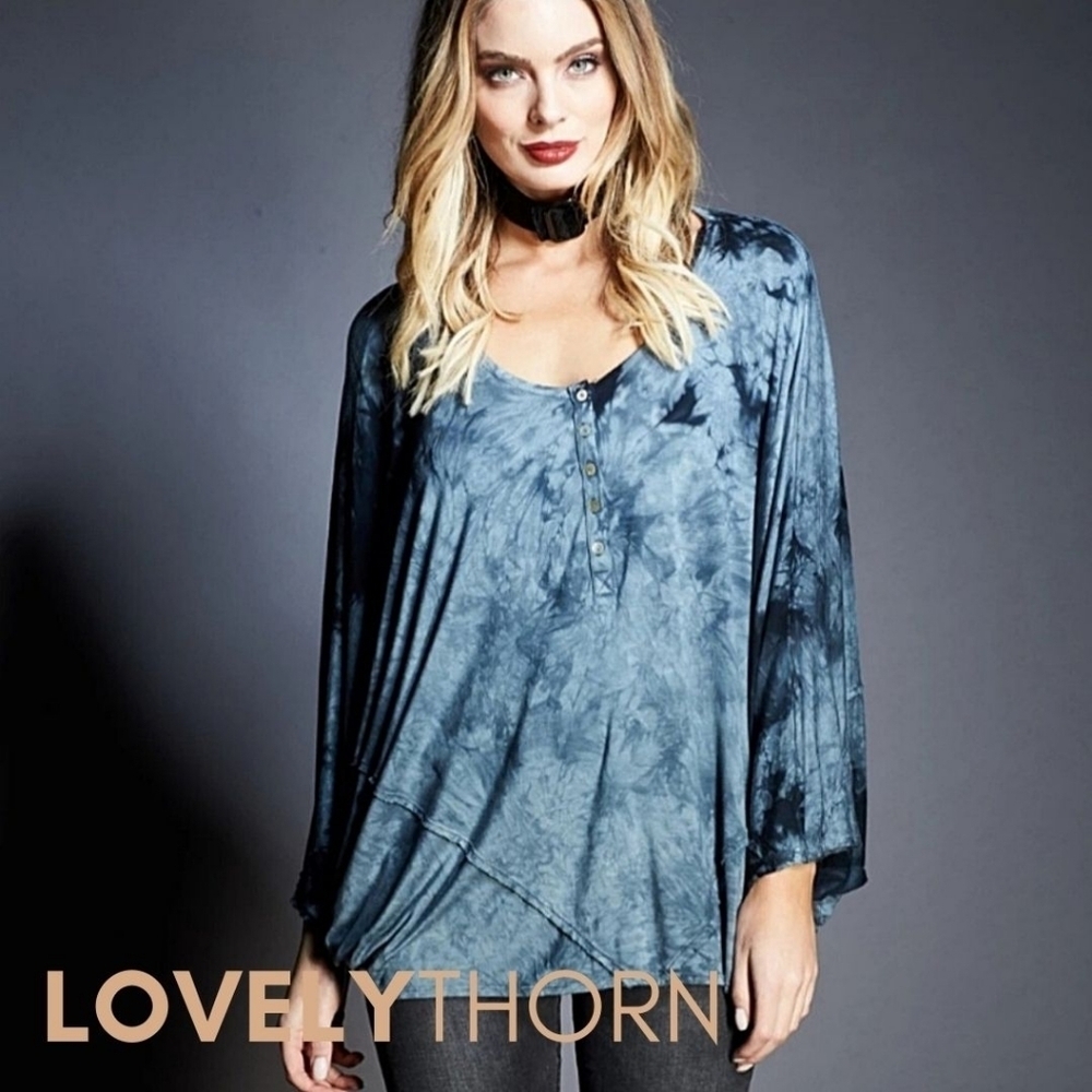 GYPSY 05 // super soft tie dye relaxed oversized henley